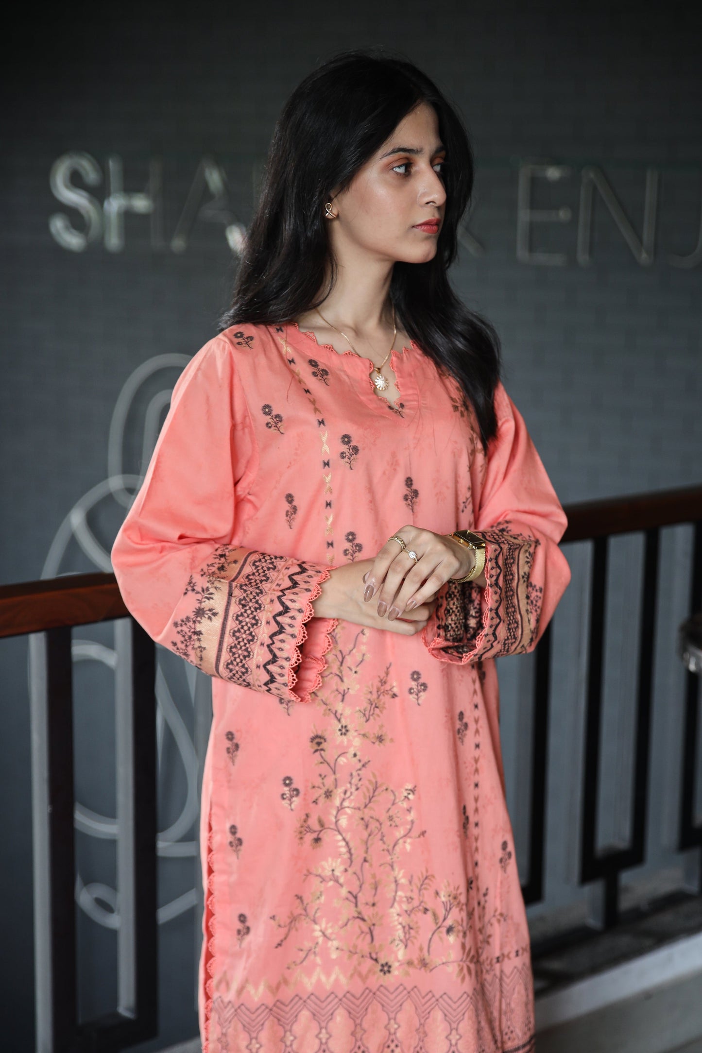 Brosha Lawn with Plain Trouser and Fancy Organza Dupatta