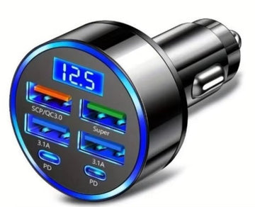 6 in 1 Multi-port Car Charger