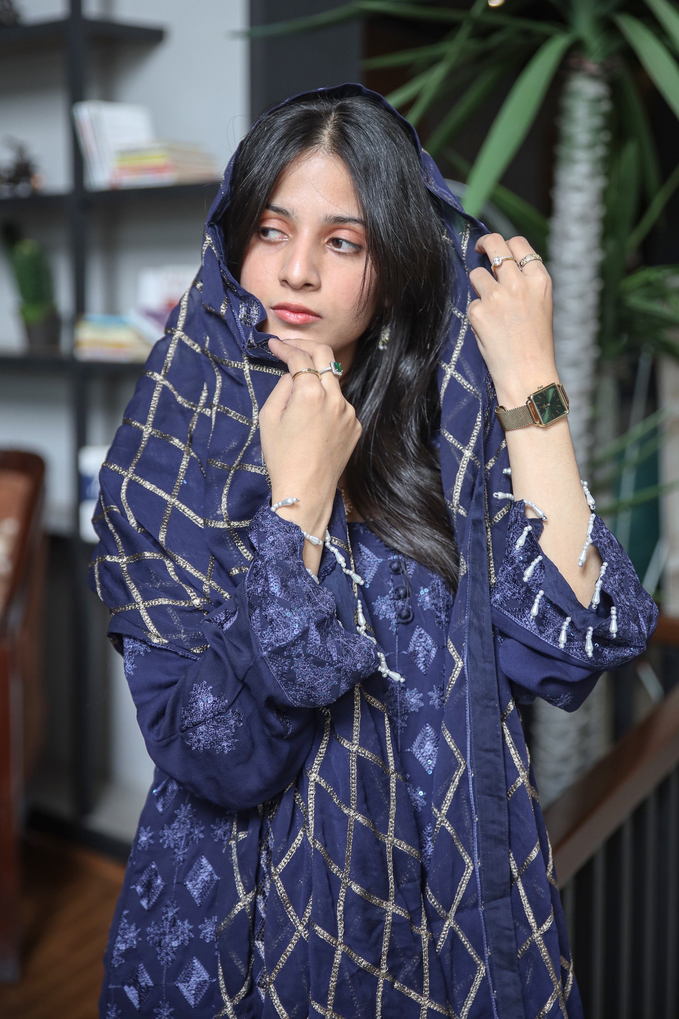 Breeze Exclusive Embriodery Shirt with Raw Silk Trouser and Embriodery Dupatta