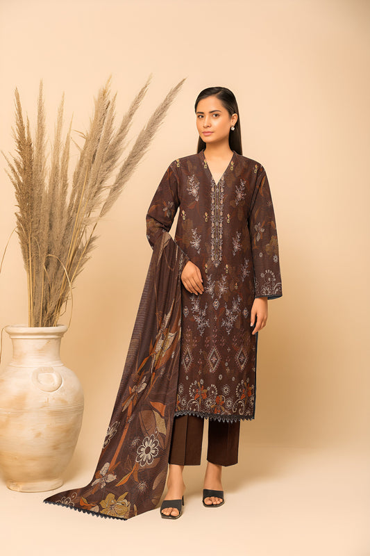 Dhanak Bana Dora 3 Piece Executive Quality Digital Print with Heavy Embriodery