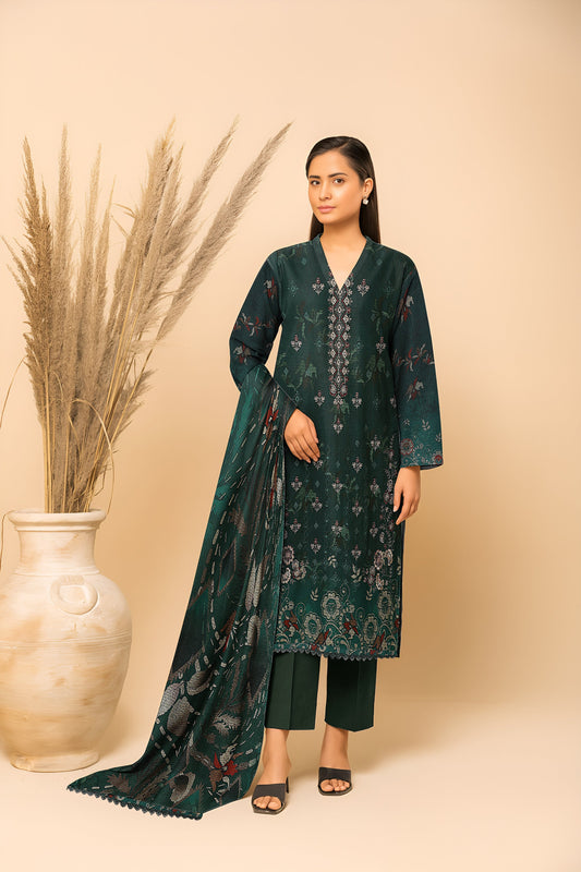 Dhanak Bana Dora 3 Piece Executive Quality Digital Print with Heavy Embriodery