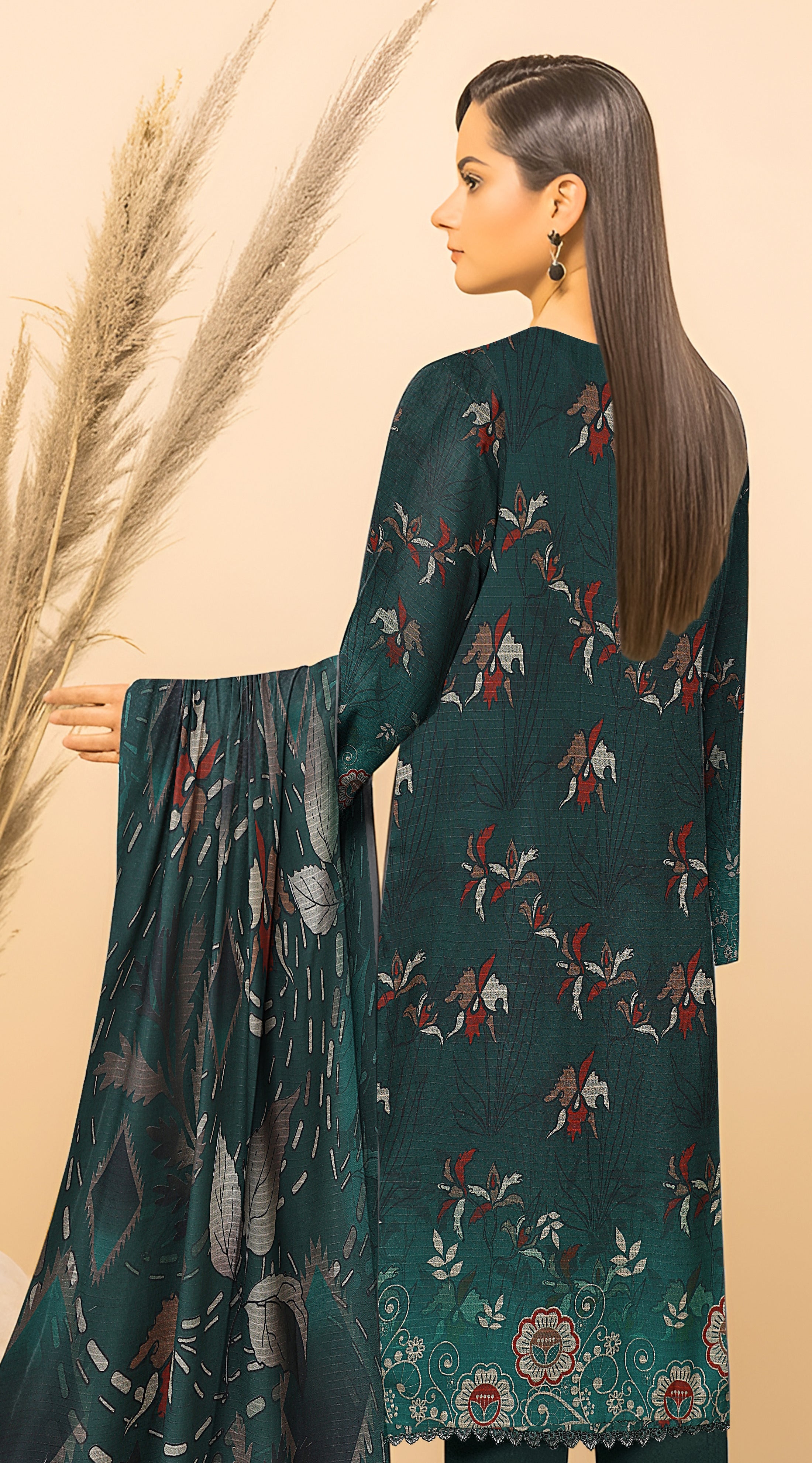 Dhanak Bana Dora 3 Piece Executive Quality Digital Print with Heavy Embriodery