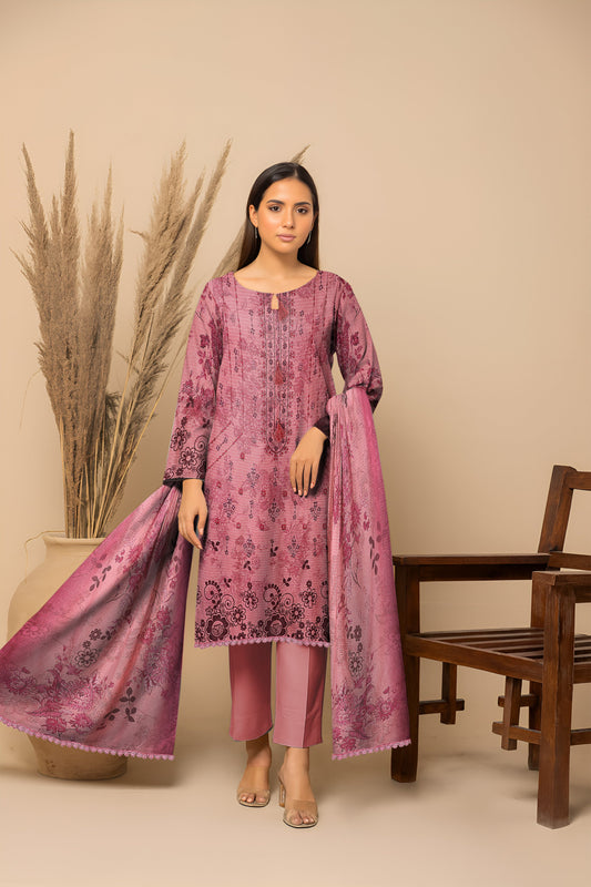 Dhanak Bana Dora 3 Piece Executive Quality Digital Print with Heavy Embriodery