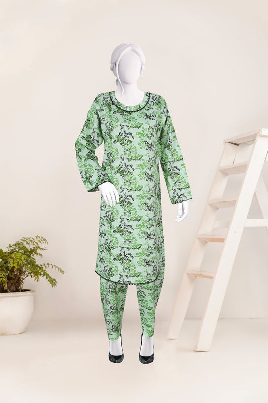 Khaddar 2 Piece Printed All Over Matching Separate