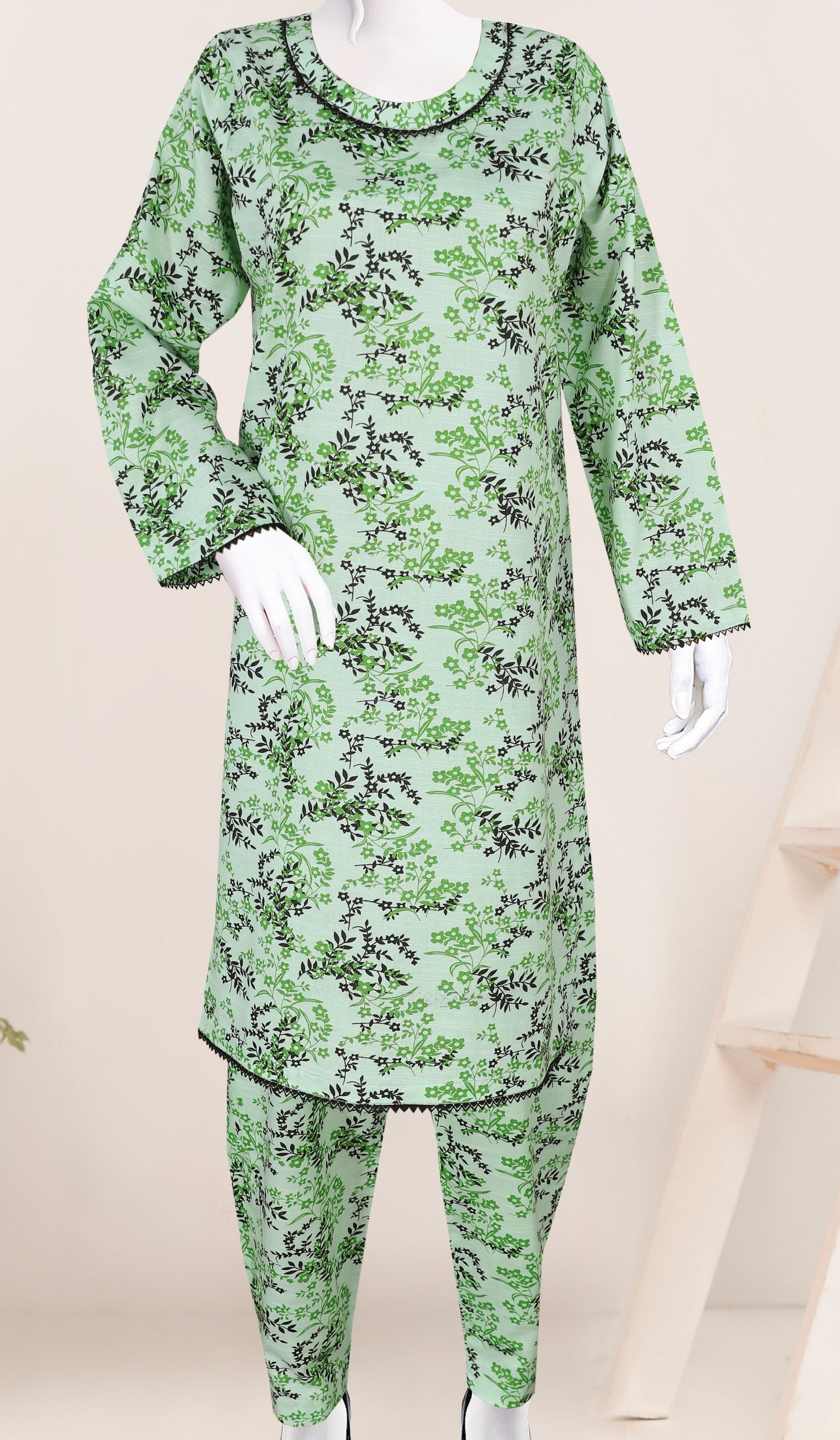 Khaddar 2 Piece Printed All Over Matching Separate