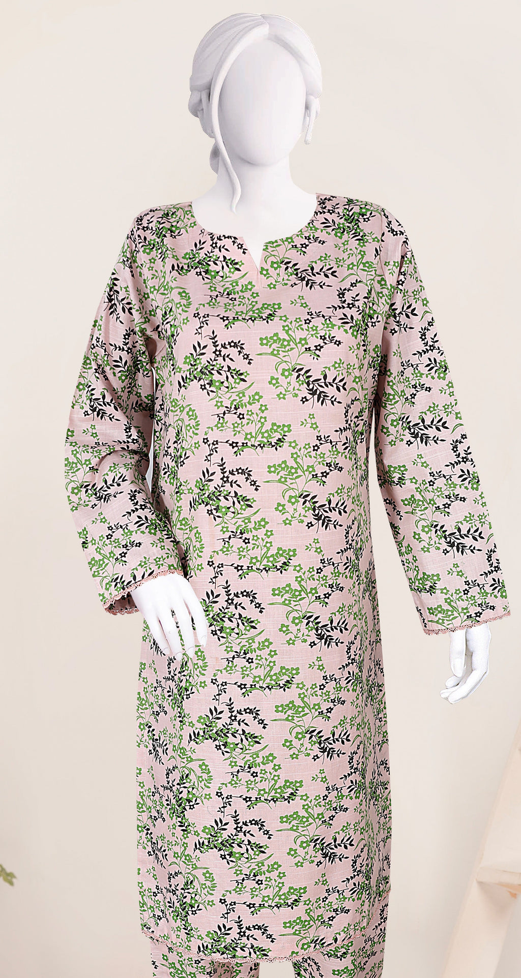 Khaddar 2 Piece Printed All Over Matching Separate