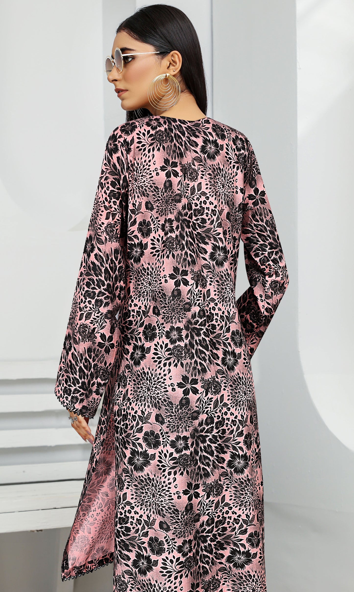 Khaddar 2 Piece Printed All Over Matching Separate